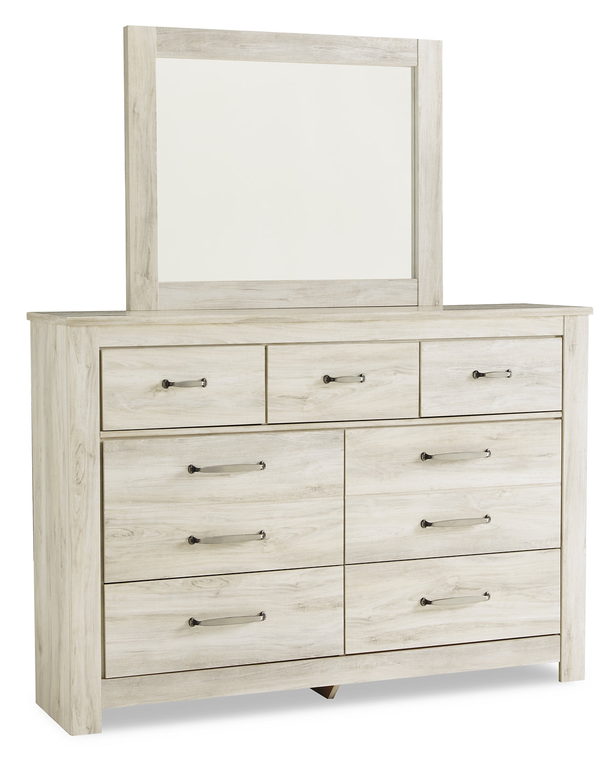Bellaby  Panel Bed With Mirrored Dresser And 2 Nightstands