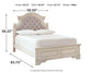 Realyn Full Panel Bed with Mirrored Dresser and Chest