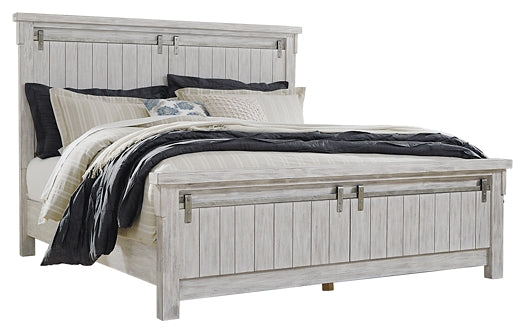 Brashland  Panel Bed With Mirrored Dresser, Chest And Nightstand