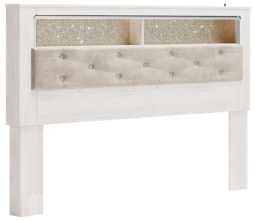 Altyra King Bookcase Headboard with Mirrored Dresser and Chest