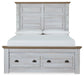 Haven Bay Queen Panel Storage Bed with Mirrored Dresser and Chest