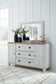 Haven Bay Queen Panel Storage Bed with Mirrored Dresser
