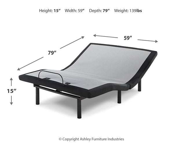 Ashley Express - Chime 8 Inch Memory Foam Mattress with Adjustable Base