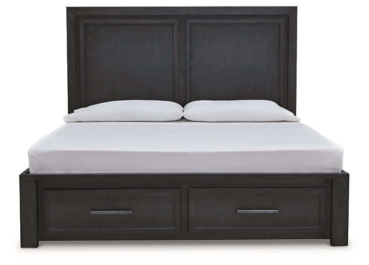 Foyland Queen Panel Storage Bed with Dresser