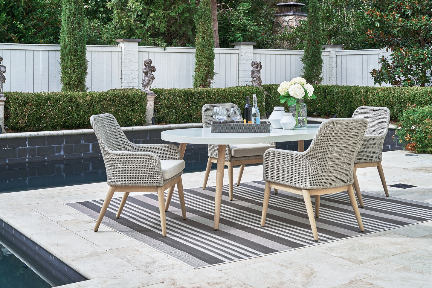 Seton Creek Outdoor Dining Table and 4 Chairs