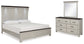 Darborn King Panel Bed with Mirrored Dresser